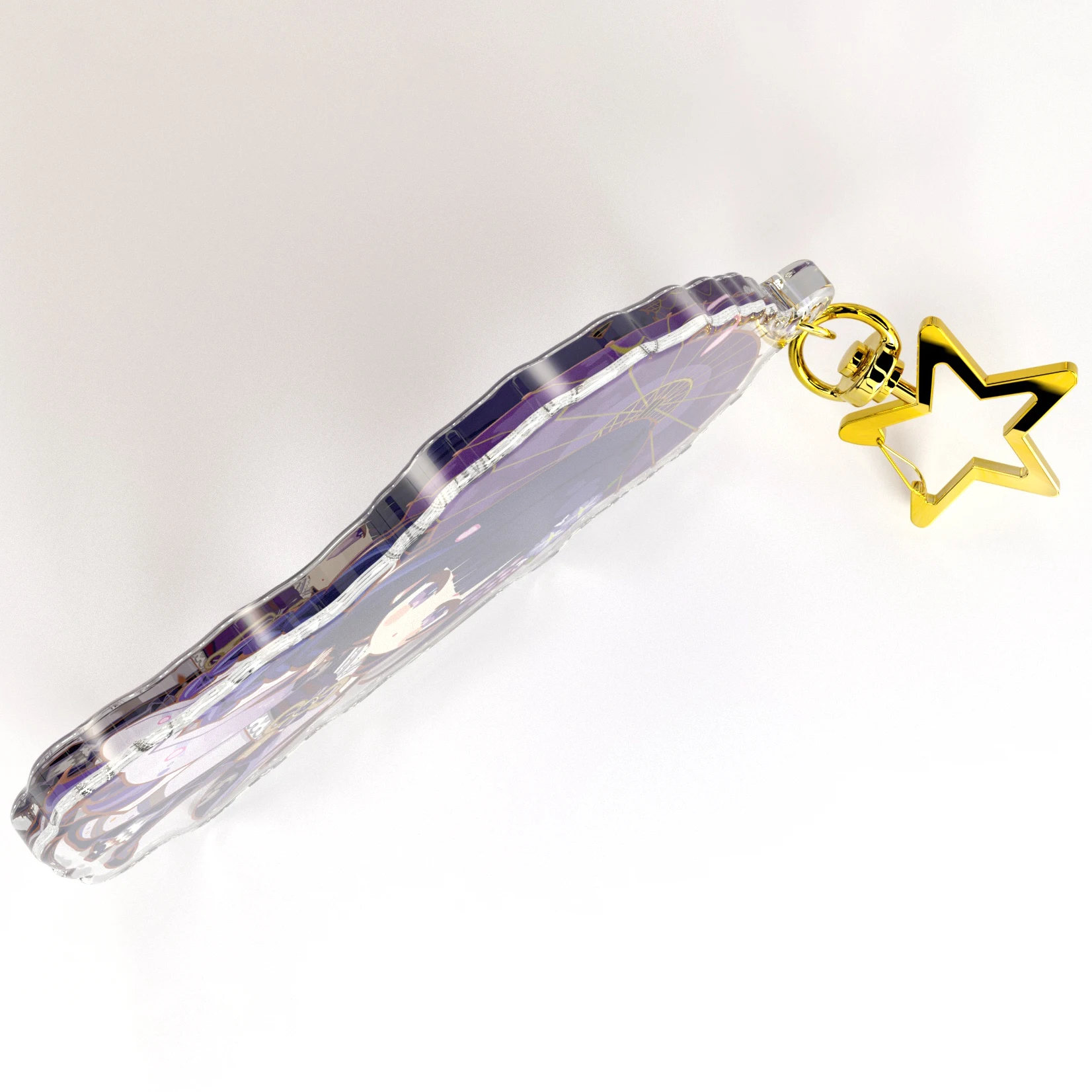 PAKA One Piece Pvc Plastic Anime Acrylic Charms Custom Printed Acrylic Keychain Wholesale Clear Epoxy Resin Acrylic Keychain