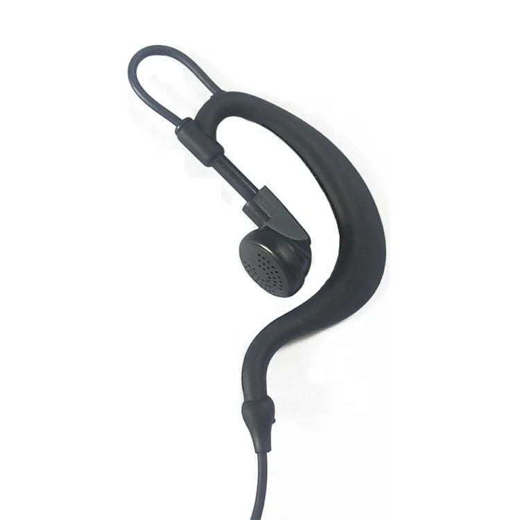 Single side C shape ear hook two way radio security earpiece for Motorola Kenwood Icom Midland Vertext Yaesu HYT radios