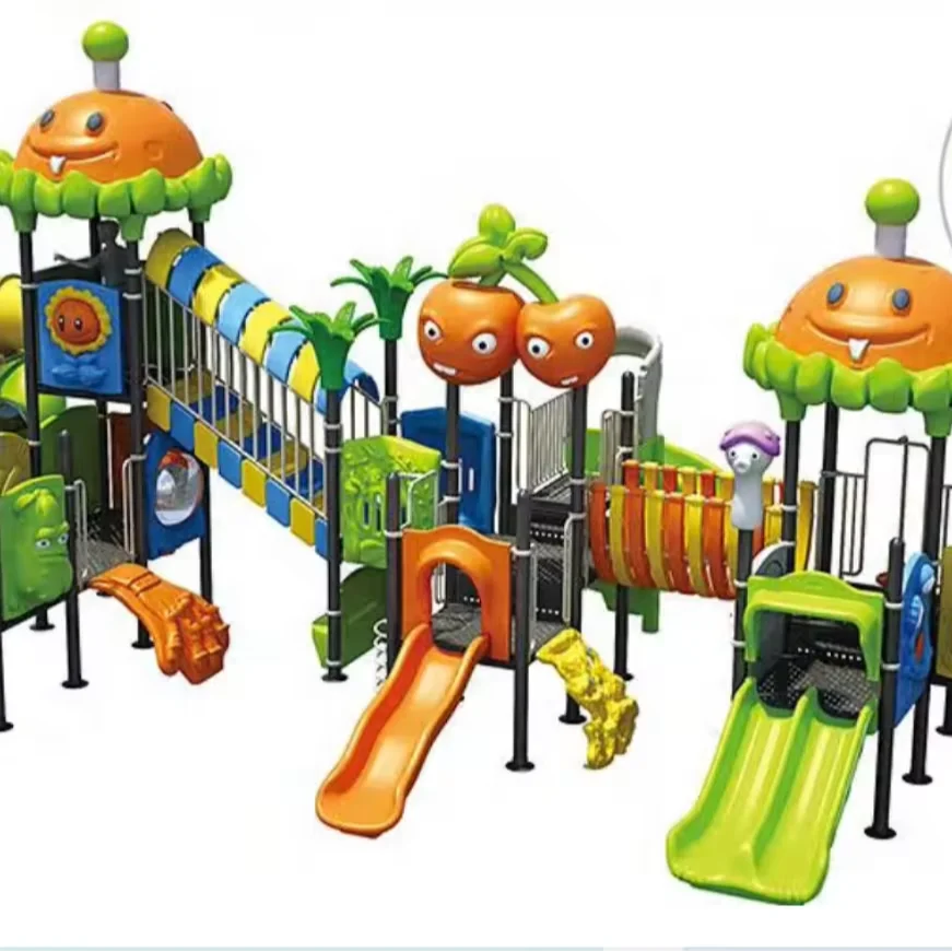 Custom Amusement Park Kids Slide Swing Combination Outdoor Attractive Homemade Playground Equipment
