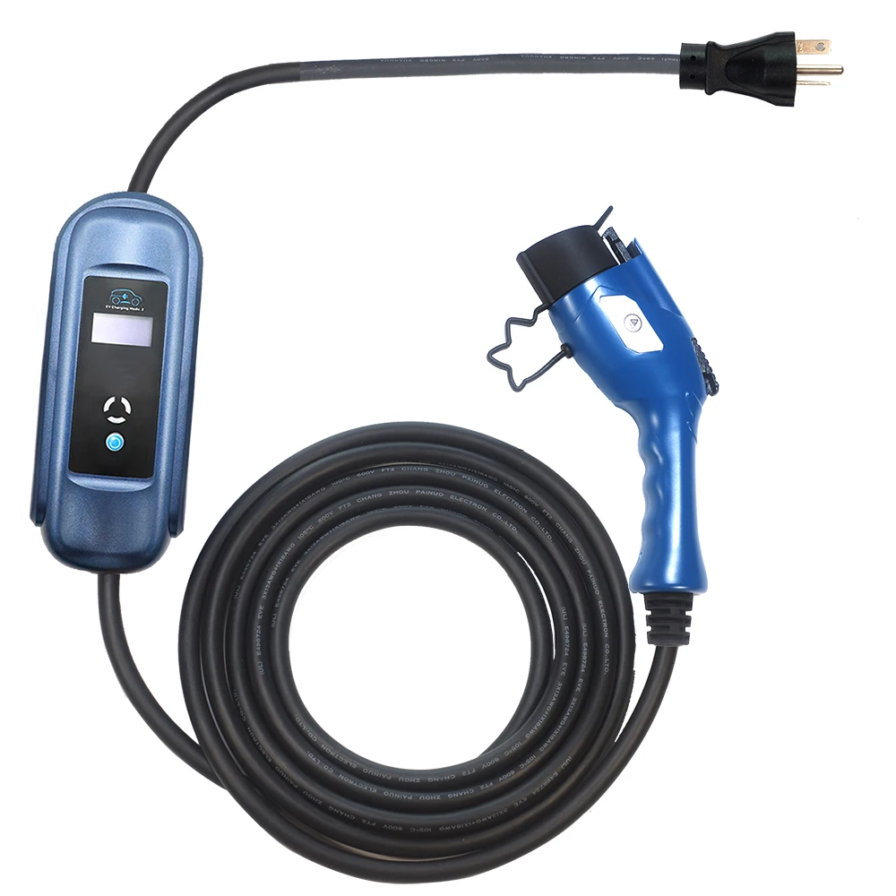
Home 16A Charger Extension Cable J1772 Plug Portable Ev Charging With 6-20 To Type 1 