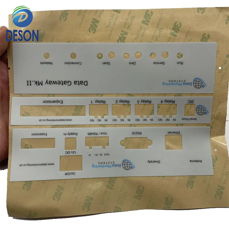 Дезон на заказ, поликарбонатная панель, печать, Lexan 8b35 MS, клей, клавиатура для ПЭТ, кнопка управления мембраной, клавиатура