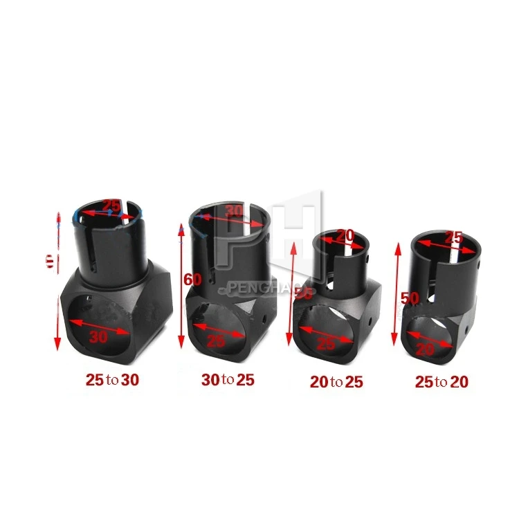 Aluminum Alloy 20 to 25/25  20/25  30/ 30  25 T Tee Joint Tripod  Carbon Tube Connecr Clamp Adapter Fr Plant UAV