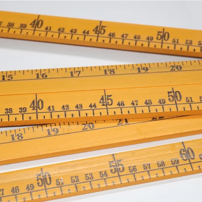Mathematics teaching tool wooden meter ruler 100cm 1meter double sided ruler 3cm wide 5mm thick