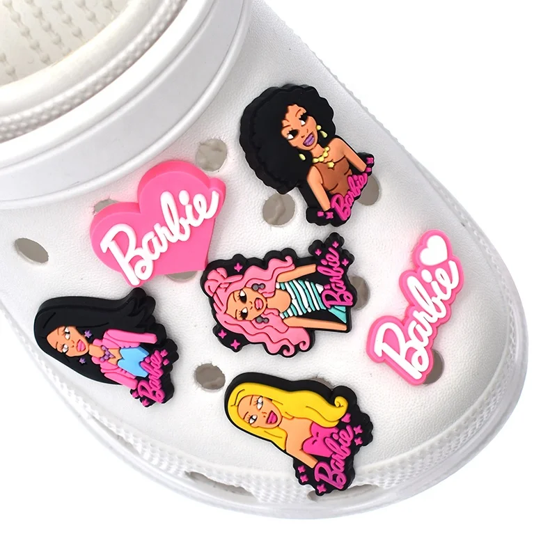 Wholesale Shoe Charms barbi croc Charms Clogs Crocks barbi pink Girls Croc shoe Charms
