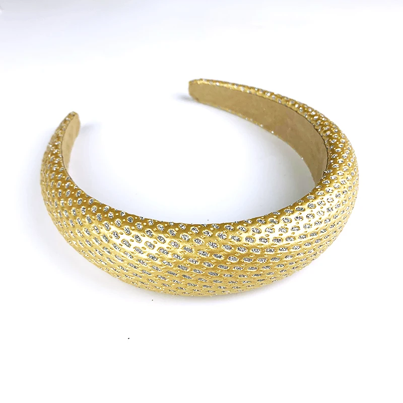 Повязка на голову женская, аксессуар для волос в кожаном стиле, повязка на голову золотого цвета