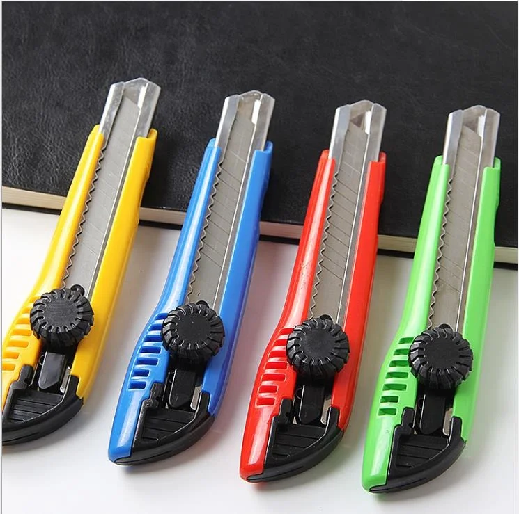 
Art box package open craft tool paper student office stationery snap-off blade cutter knife in blister card packing craft knife 