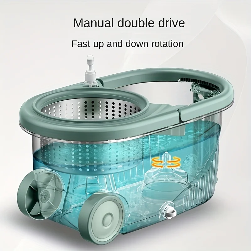 New Design Stainless Steel Telescopic Bathroom floor Wet Dry Handle 360 Rotating Magic Mop Bucket With Wheels