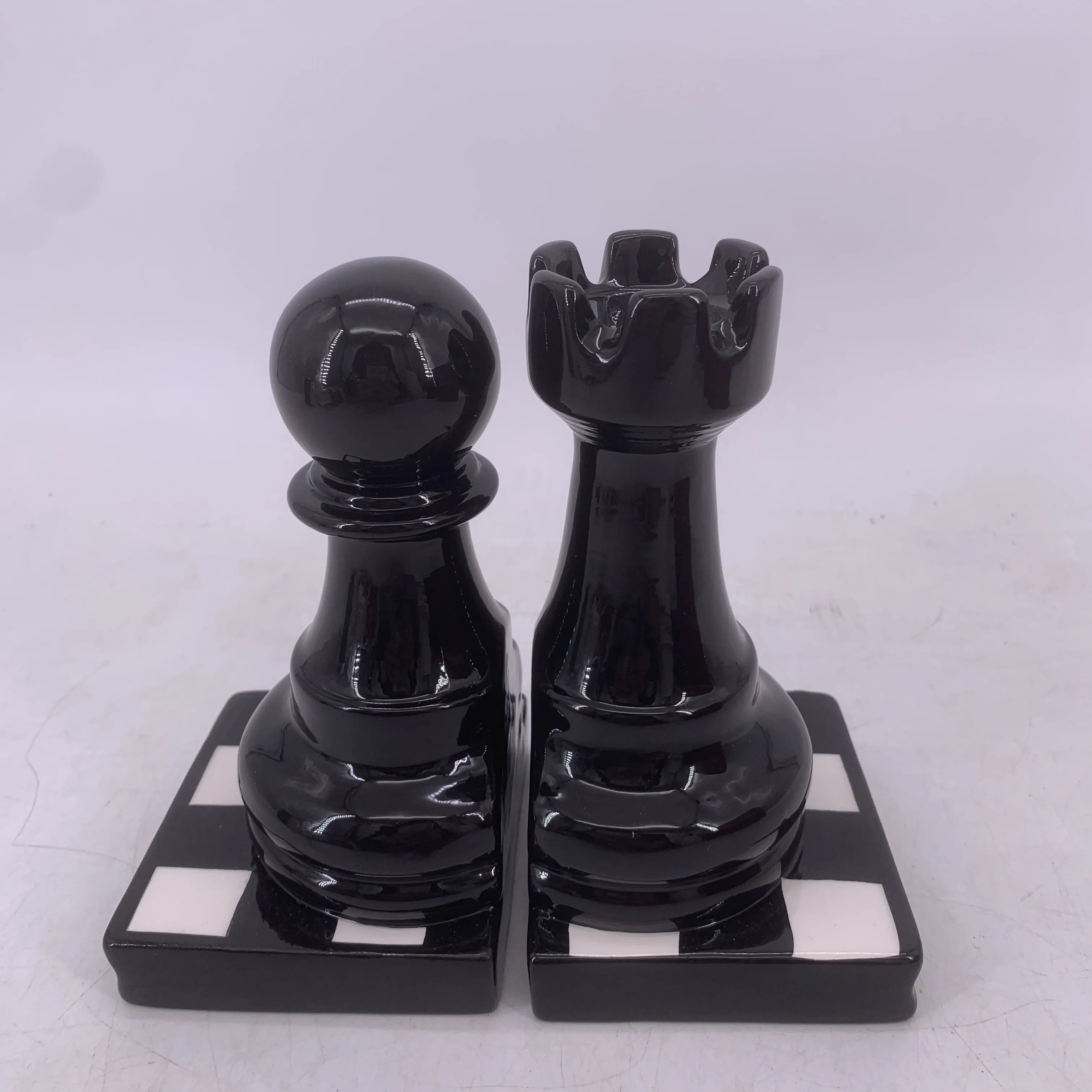 Hot sale Chess Ceramic bookends for kids bookends decorative,study room decor book stop book shelf stop library decor ceramic