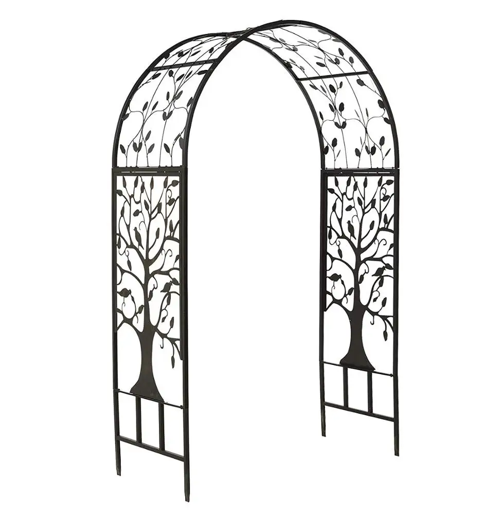 Outdoor Metal Garden Arch/Metal Garden Arbor with Tree of Life Design
