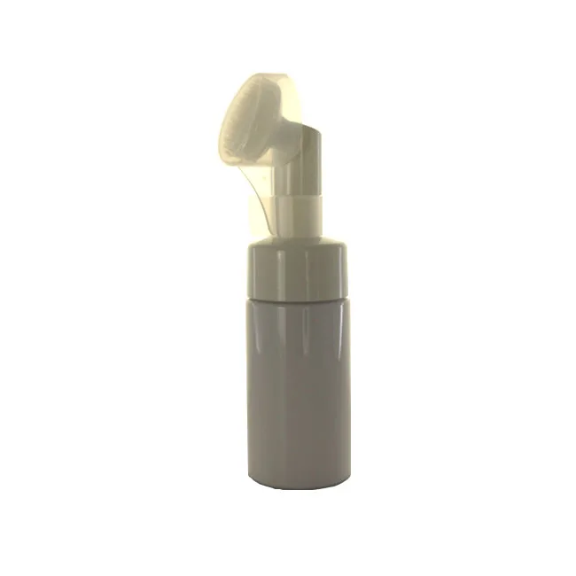 High quality PET emulsion foam mousse bottle with facial wash silicone brush 200ml foam pump bottle