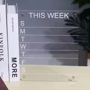 Refrigerator Post Message Form Weekly And Monthly Writing Board Acrylic Calendar Plate Magnetic Dry Wiping Plate Customized Logo