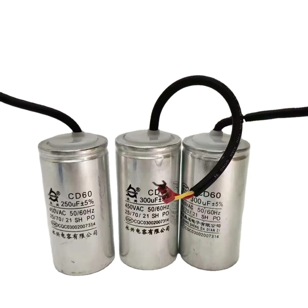 factory outlet High quality aluminum shell starting capacitor CBB60 for motor accessories