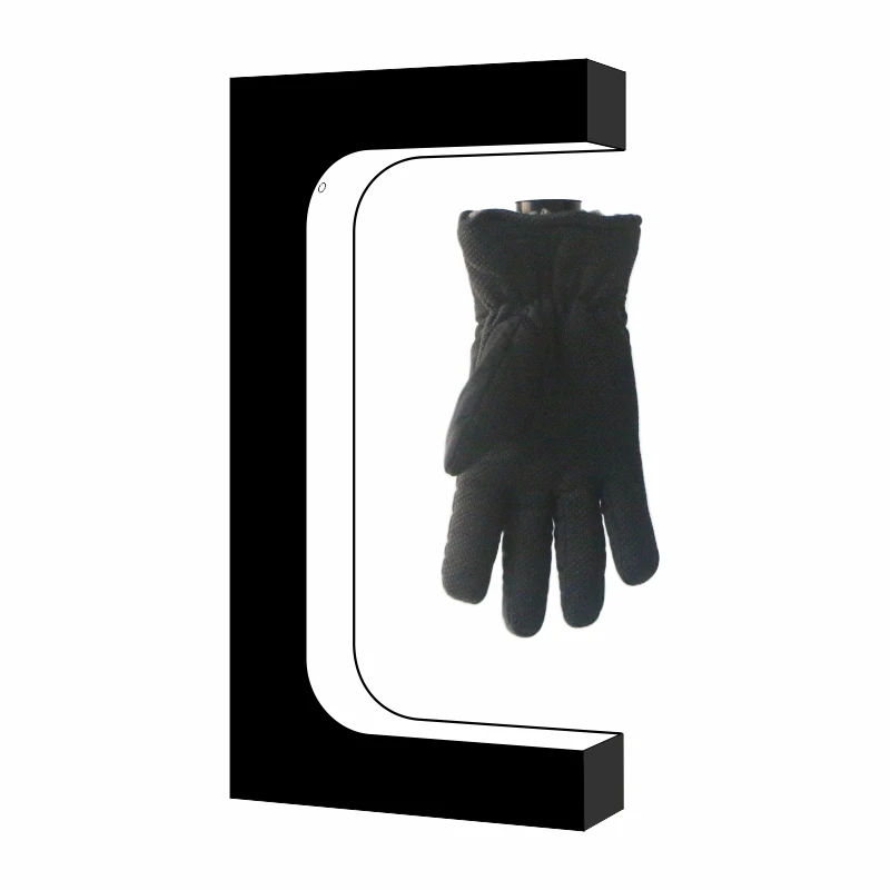 100-240v magnetic levitation shoe floating display stand holder 360 rotating with led light for store exhibition advertise