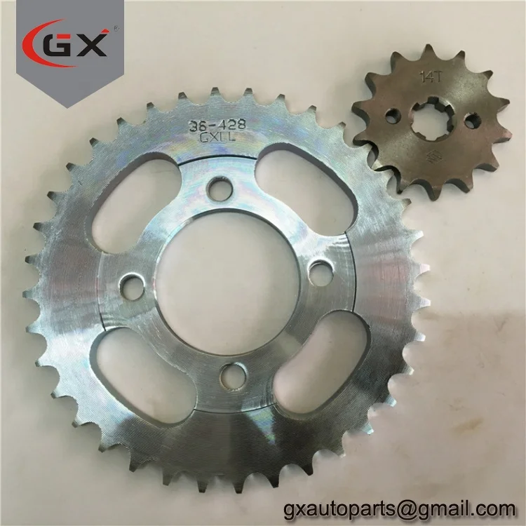 Цепная Звездочка для мотоцикла DY100 428 36T 14T A3 /1045 сталь