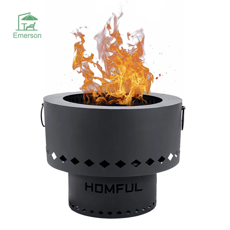 Outdoor Camping Portable Fire Pit Wood Burning Smokeless Fire Pit With Carrying Bag