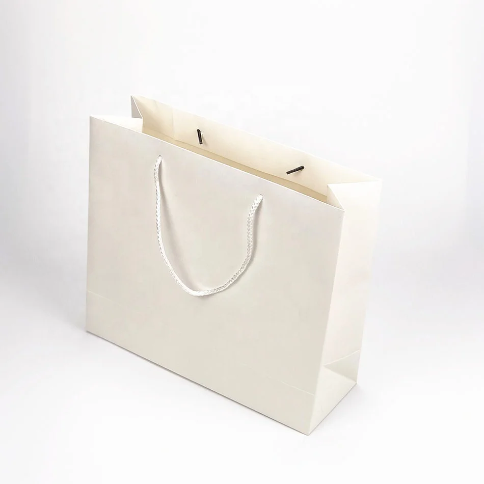 
Simple Retail Custom Logo Cosmetic Packaging Gift Mobile Phone Carrier Bag White Paper Clothing Shopping Bag 