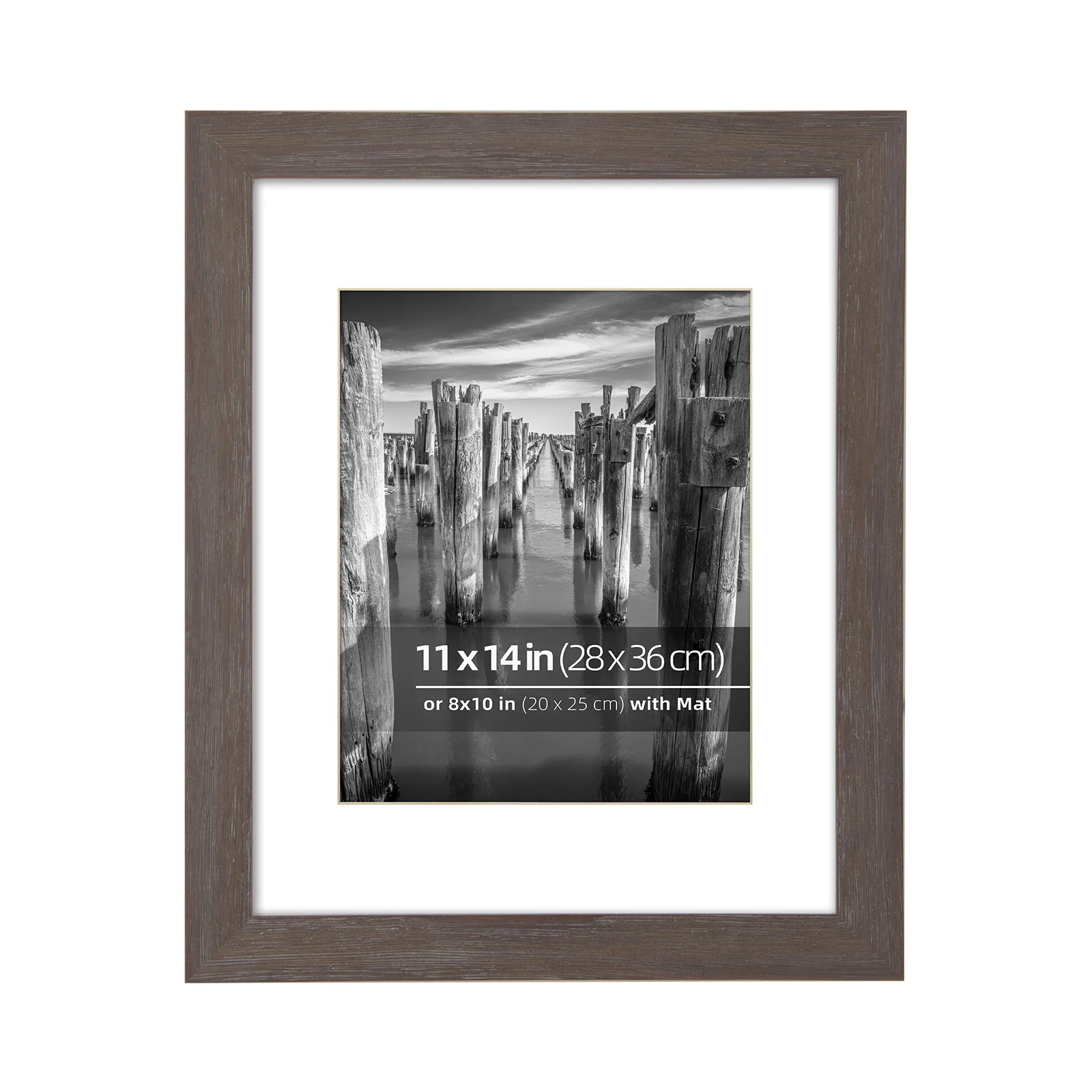 Frame Display Rustic Barn Wood Wall Mounted Classic Wood Photo Picture Frame 11X14