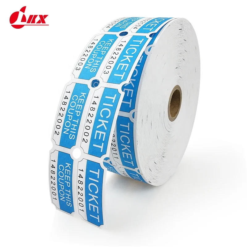 custom logo space Raffle ticket/Coupon Tickets pinner Roll Paper