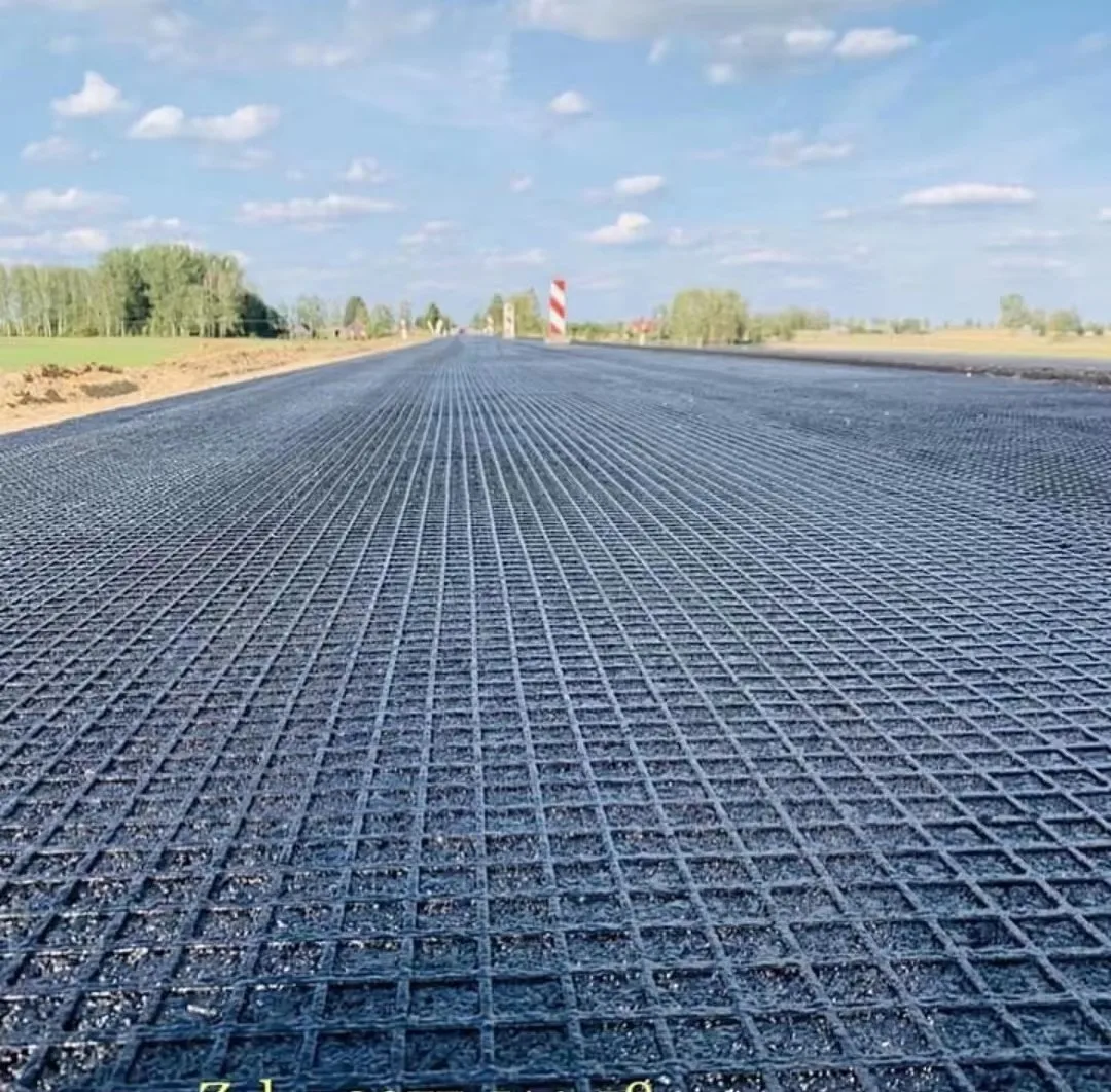 China factory price Manufacturer Wholesale Plastic Pet Bitumen Fiberglass Geogrid PVC Fiberglass Geogrid