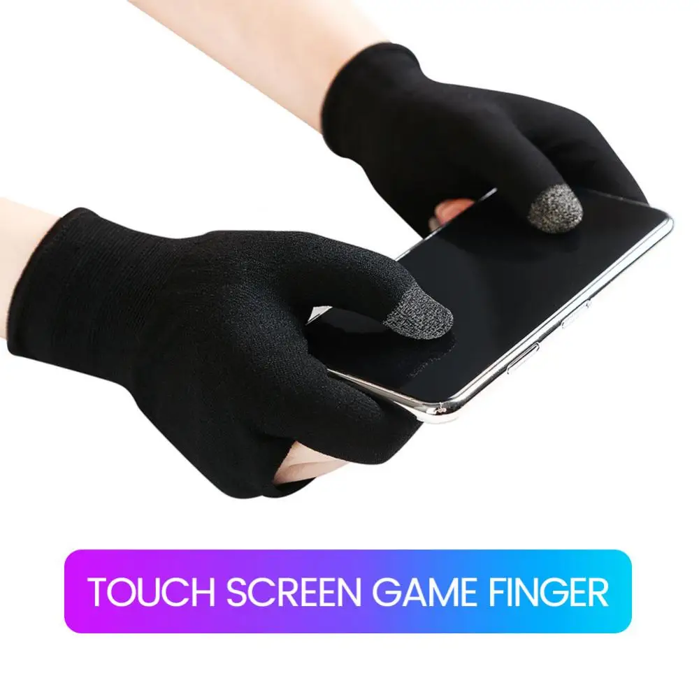 2pcs Hand Cover Game Controller for PUBG Sweat Proof Non-Scratch Sensitive Touch Screen Gaming Finger Thumb Sleeve Gloves