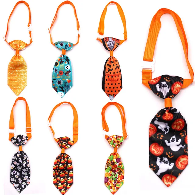 Wholesale Multicolor Holiday Pet Halloween Bow Dog Tie Collar Neck Ties for Dogs