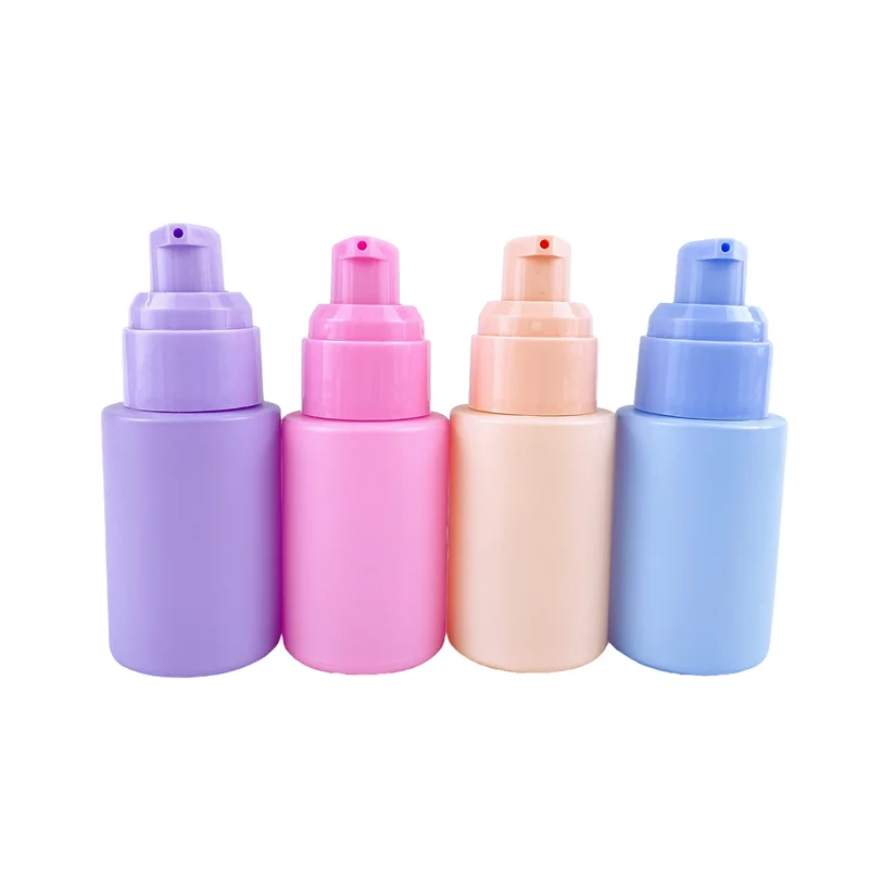 Luxury Airless Pump Head Glass Bottle Cosmetic Lotion Bottle Cosmetic Packaging Paper Cosmetic Box Matte Colorful Glass 30ml 1oz