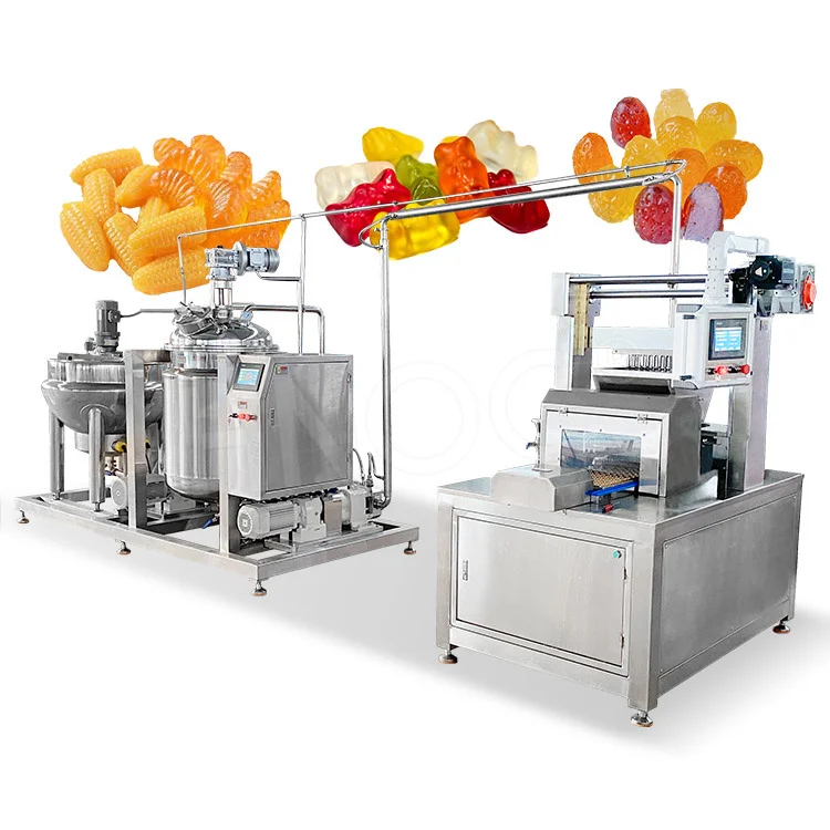 HNOC Semi Automatic Fruit Jelly Candy Make Plant Production Line Starch Mogul Gummy Candy Forming Machine
