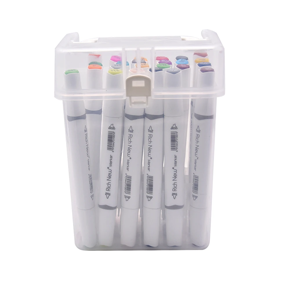 Fashion multi colors triangular dual tips marker for children watercolor markers sketch pen stationery wholesale