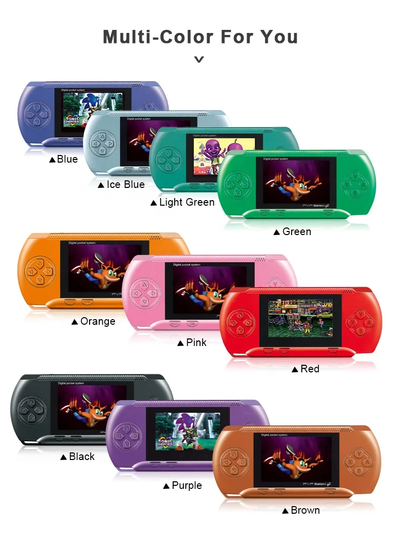 Manufacturer Direct 2.2 Inch 8 Bit Portable Games Console PXP3 Video Game PVP Station Light 3000 For Kids