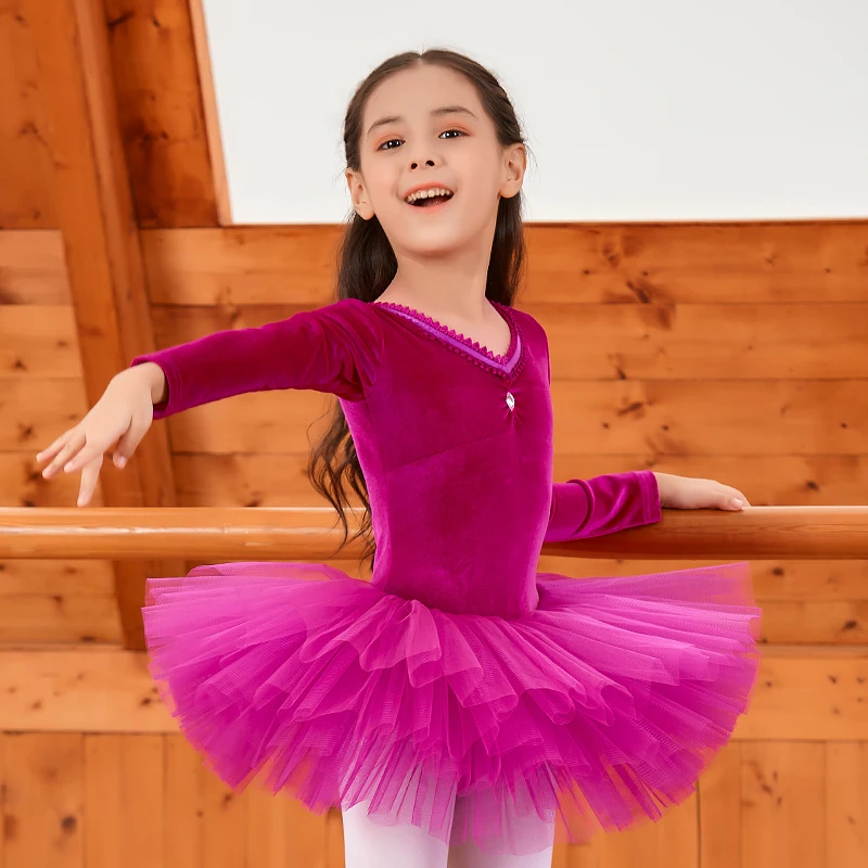 Высококачественные весенние и осенние короткие юбки для девочек одежда тренировок красивые танцевальные балетные платья