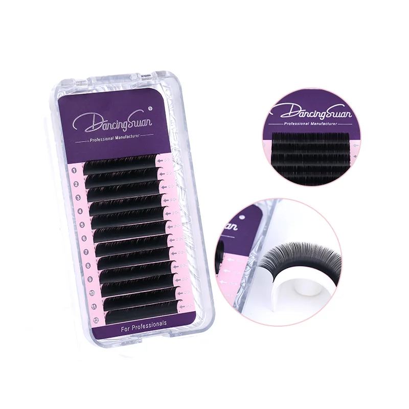 made in china supplier beautiful handmade 0.15 0.10 ellipse flat cashmere volume eyelash extensions