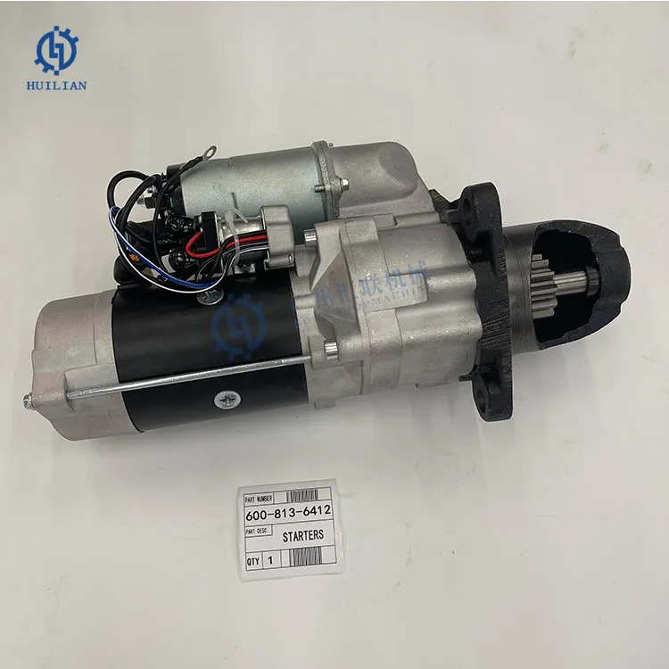 600-813-4120 600-813-3380 600-813-412 Alternator Starter Motor For PC200 PC220 Excavator 6d105 Engine Tarting Motor