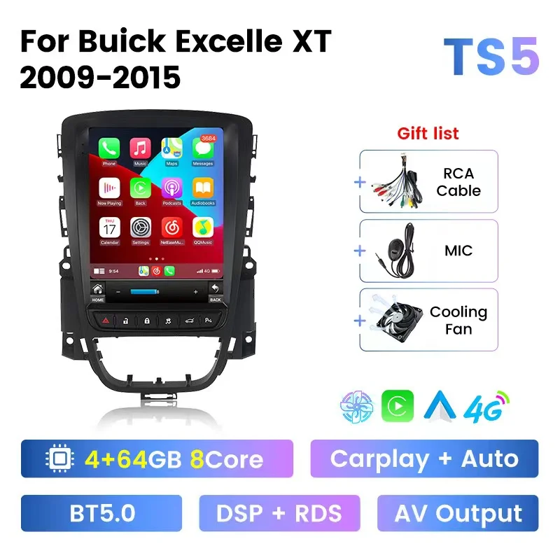 9.7inch Tesla Style Car Radio Android 13 For Buick Excelle GT XT Opel Astra J 2010-2014 GPS Navigation Android Auto Video Stereo