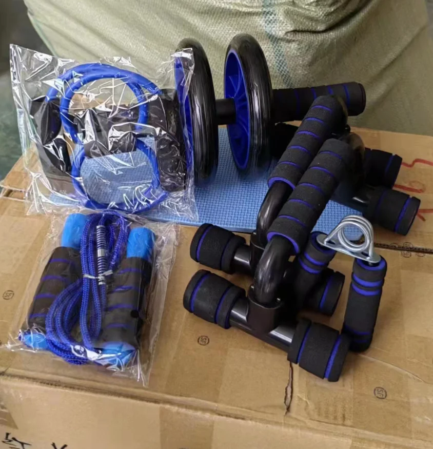 ONESTARSPORTS Home Gym Workout For Men and Women Core Strength & Abdominal Exercise 7pcs Ab Wheel Roller Kit