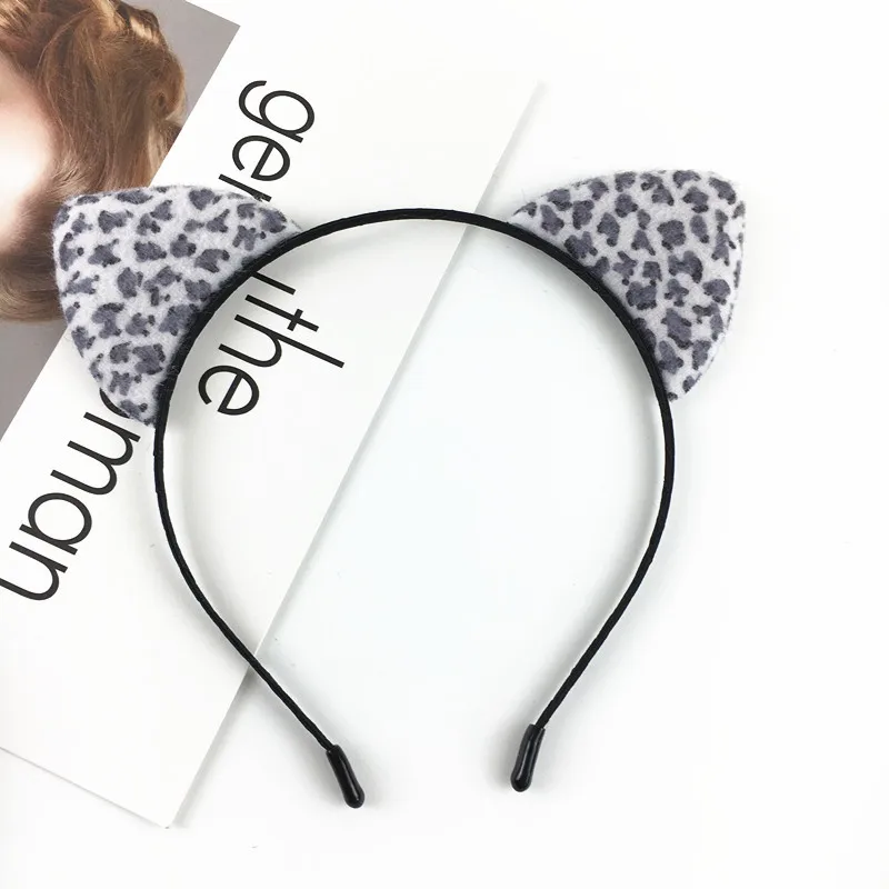 Leonardo Leopard Cat Ear Headband Furry Padded Leopard Ears Cat Leopard