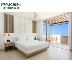 Guangdong Hotel Furniture Manufacturer Modern Resort Villa King Bed suite Custom Hotel Room Furniture Set