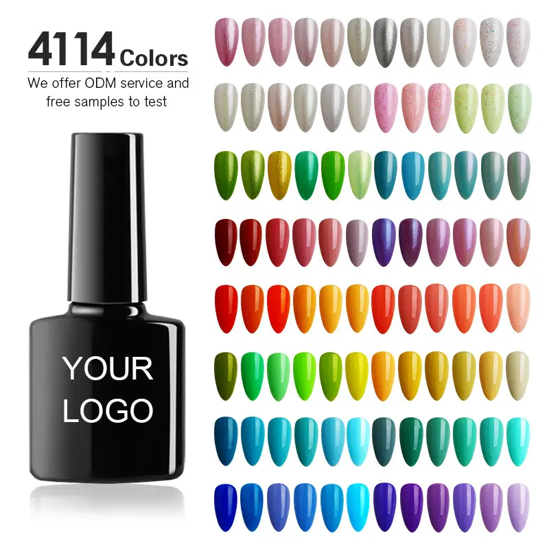 Private label custom logo green colors soak off gel nail polish uv gel suppliers