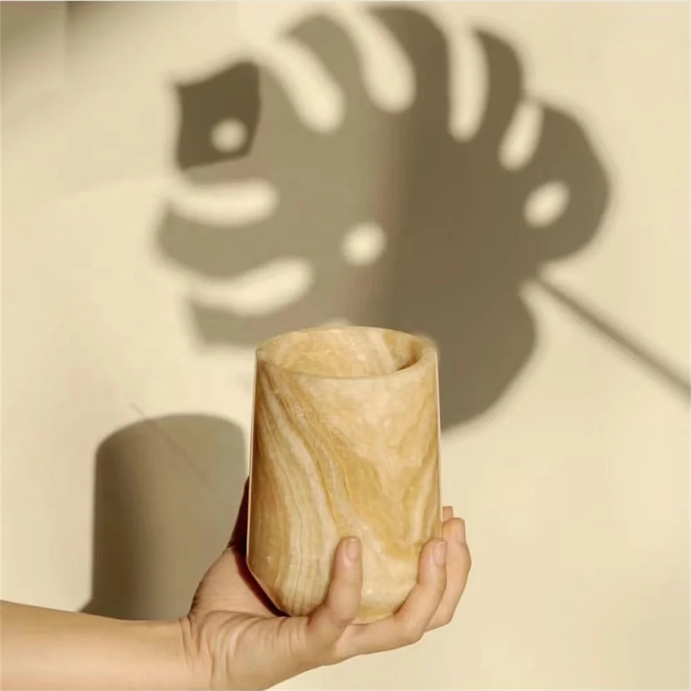 Moonlight Onyx Marble Table Vase Small