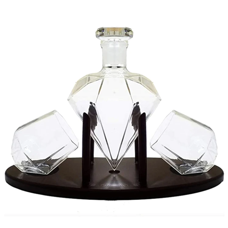 Factory Hot sale High borosilicate glass Decanter Set 1000ml Whiskey Glass wine bottle