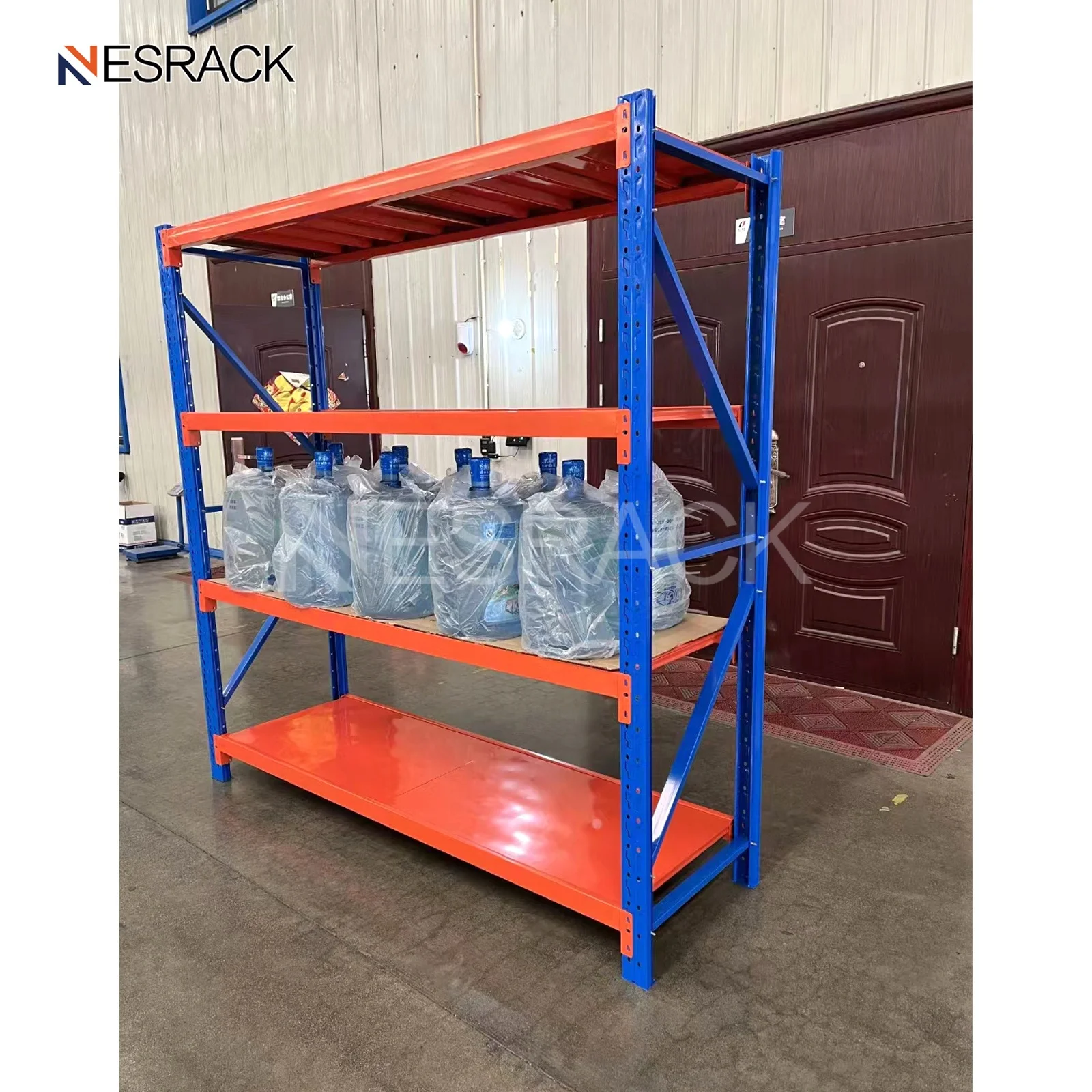 Heavy Duty Metal Garage Shelving Rivet Shelves Boltless Durable Shelves Warehouse Longspan Rack