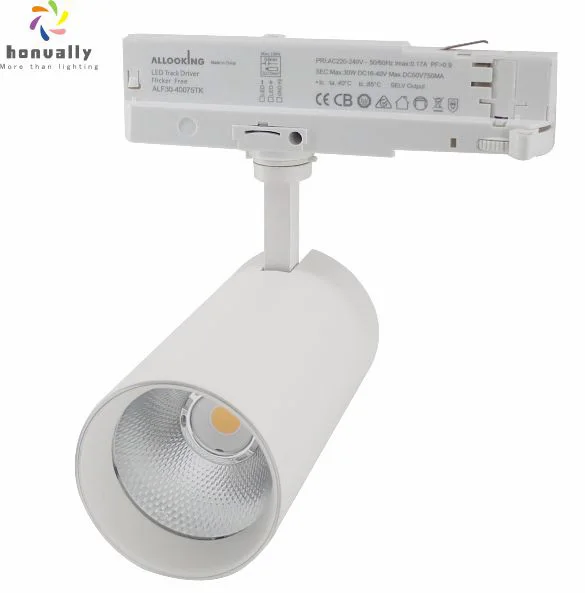 
modern track light spot light 5 Years warranty all in one ultra slim adaptor driver 3 phase led track lighting 