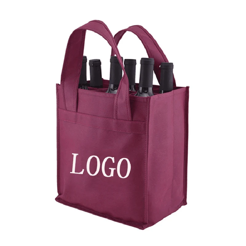 Non Woven Red Wine Bags Bottle Bag Eco Friend Durable Promotion Gift Non Woven Red Wine 4 Bottle Bags With Handles