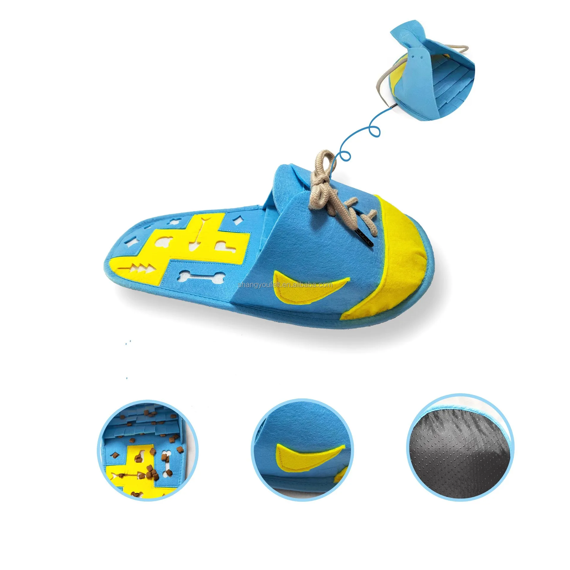 New pet snuffle slippers for dogs sniffing hide food pet toys decompression training mat