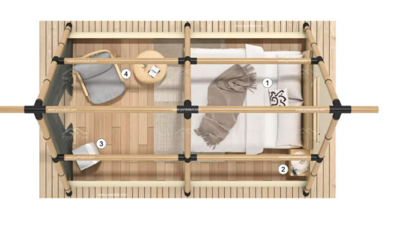 4x5m 3*5m Triangular Tent Accommodation  4 Season Luxury Outdoor Glamping  Tent