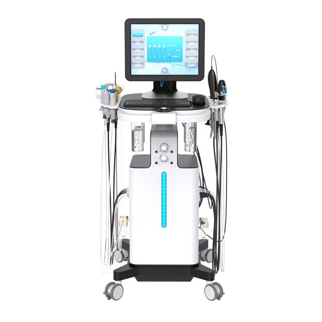 Новейшая модель; 13 в 1 анализа кожи красный свет терапии hydrafacy гидро дермабразия пилинг hydra beauty уход за лицом