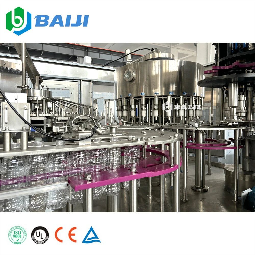 PET bottle drinking pure mineral water making bottling plant filling capping packing machine production line
