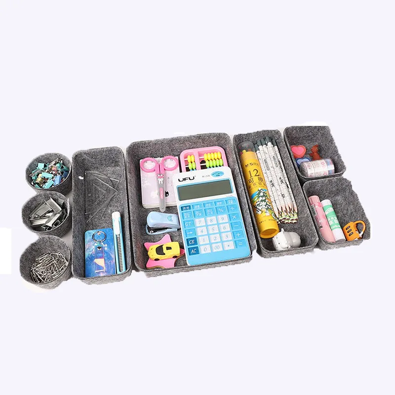 
Wholesale custom design cosmetic storage box felt snack food storage box 