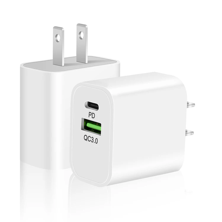 
 18 Вт Type C PD быстрое зарядное устройство 3,0 Быстрая зарядка с двойным портом USB дорожный настенный адаптер питания зарядное устройство для iPhone  