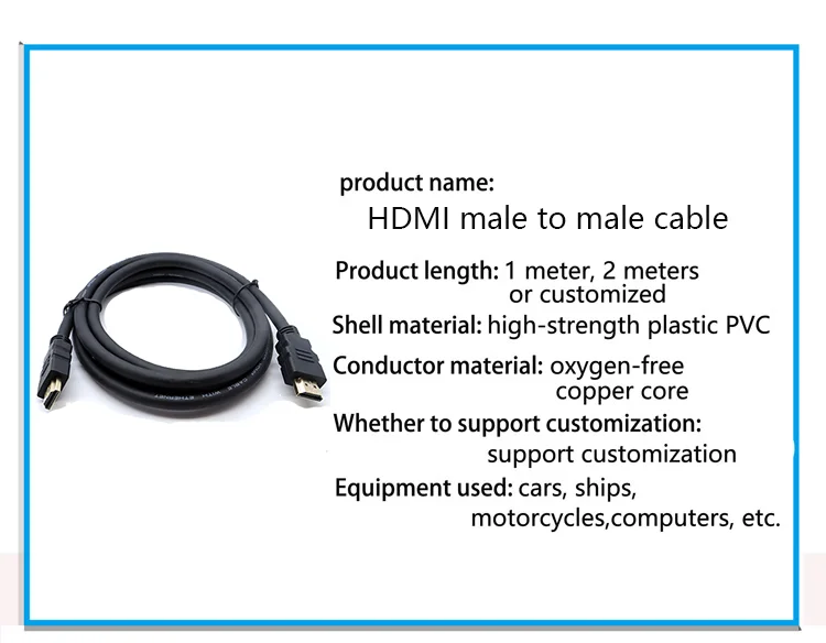 high quality USB HD Audio Video transfer cable 4k 8k HD male to male adapter converter extension cable for car TV projector