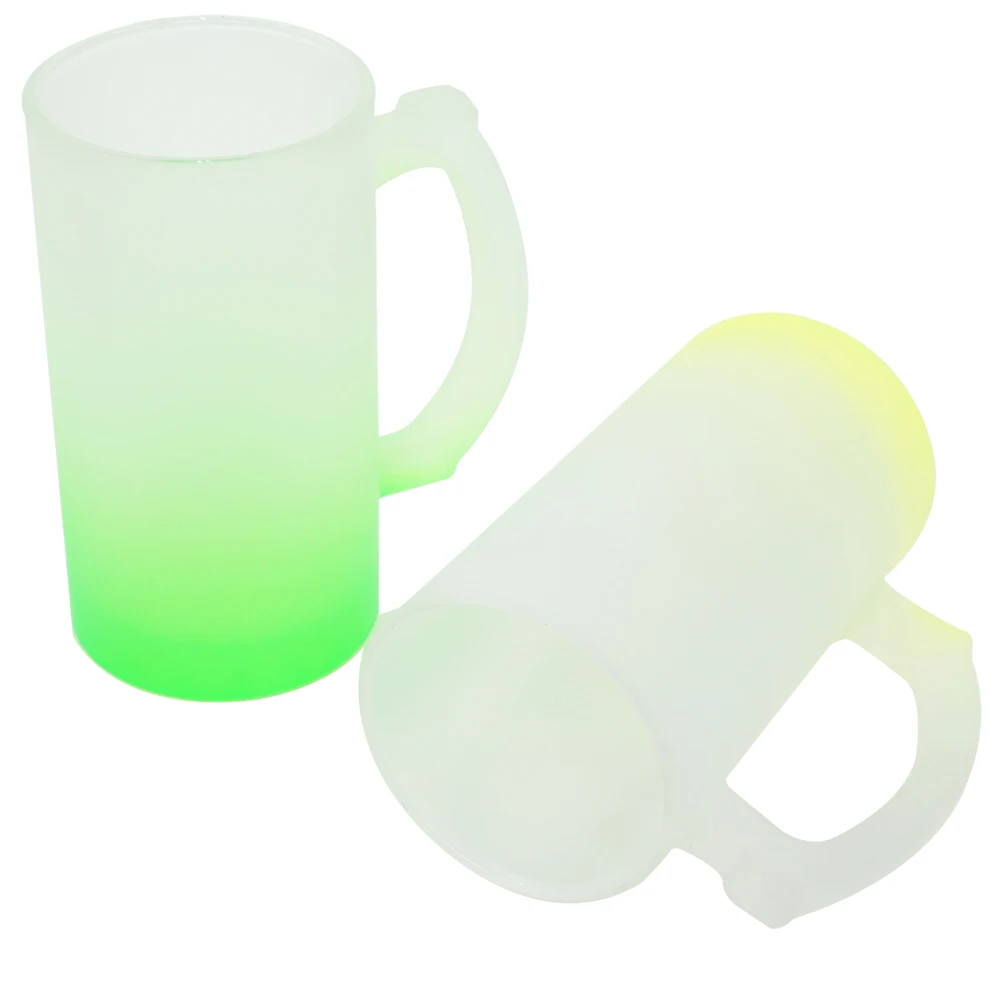 Hot Sale Big Volume Beer Glasses Frosted Whiskey Mug 16oz Beer Glass Cup Liquor Glass Mug with Handle